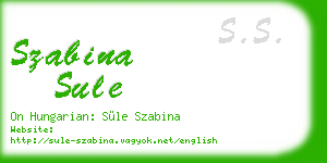 szabina sule business card
