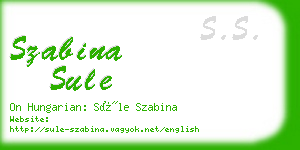 szabina sule business card